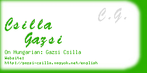 csilla gazsi business card